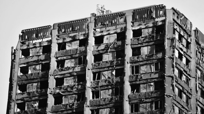Tower block fire in London